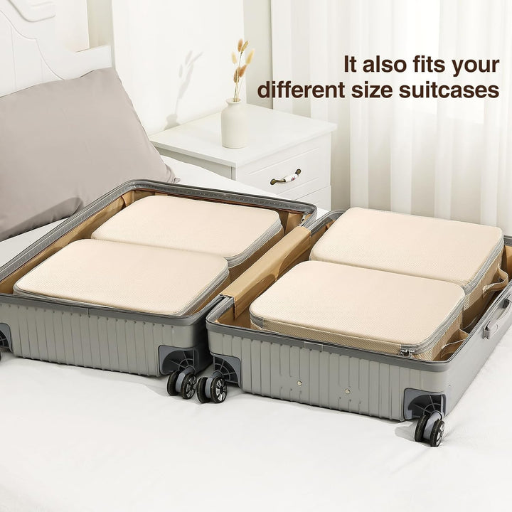 DIMJ Selbstkomprimierender Organizer - Bettwäsche Aufbewahrung, Packing Cubes Compression, Aufbewahr