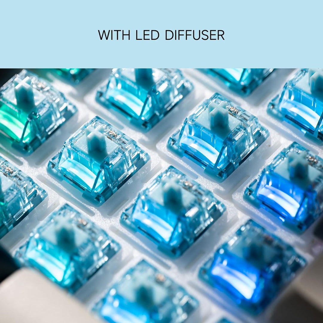 Akko V3 Pro Creme blaue Schalter für mechanische Tastatur, taktile Schalter, 5 Pin 45gf, RGB LED Slo