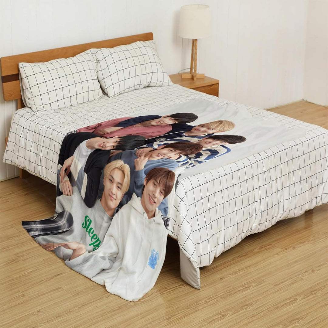 Enhyppen Decke Bettwäsche 130x150 cm,Enhyppen Merch Kuscheldecke für Fans,Fleecedecke für Couch, War