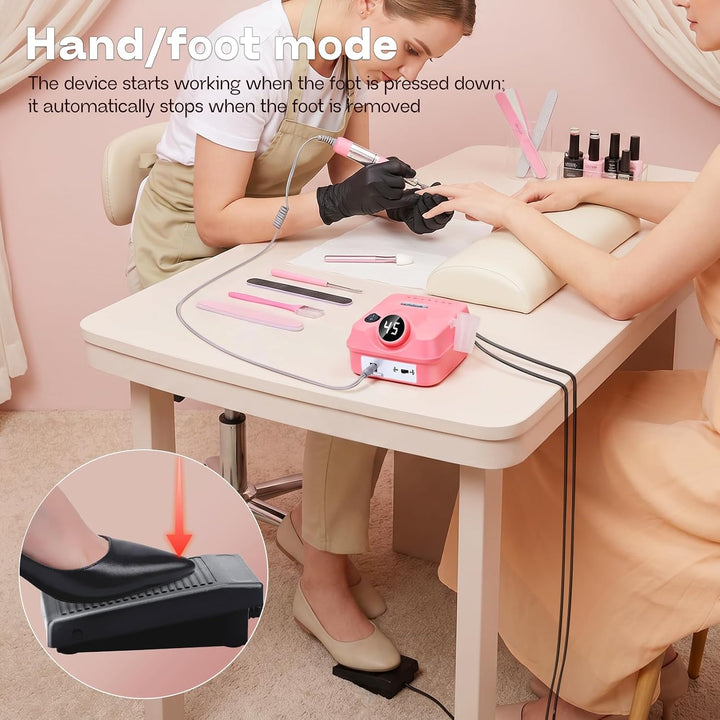 Cadrim Nagelfräser, 45000 U/min Nagelfräser für Gelnägel, Elektrische Nagelfeile Maniküre Pediküre S