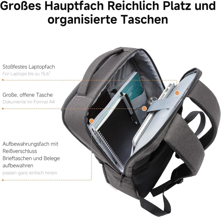 XIAOMI Commuter Backpack, 18L, schlanker Business-Tagesrucksack, Dark Gray