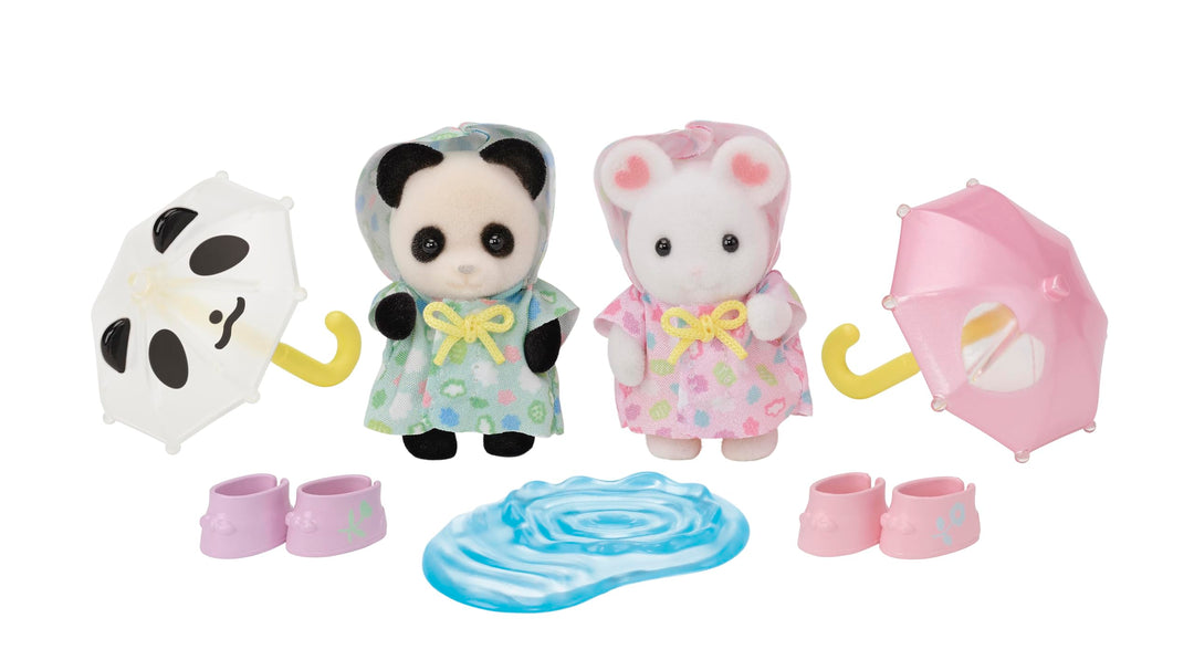 Sylvanian Families - 5748 Erlebniskindergarten Freunde “Regenwetter” - Figuren für Puppenhaus Japani