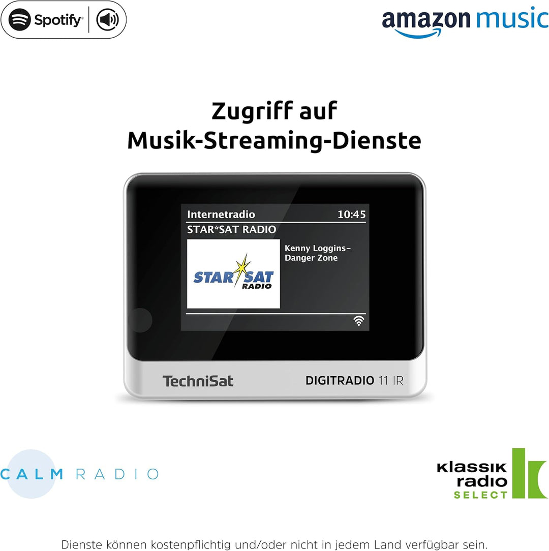 TechniSat DIGITRADIO 11 IR - DAB+ und Internetradio Adapter (WLAN, Farb-Display, Bluetooth, Fernbedi
