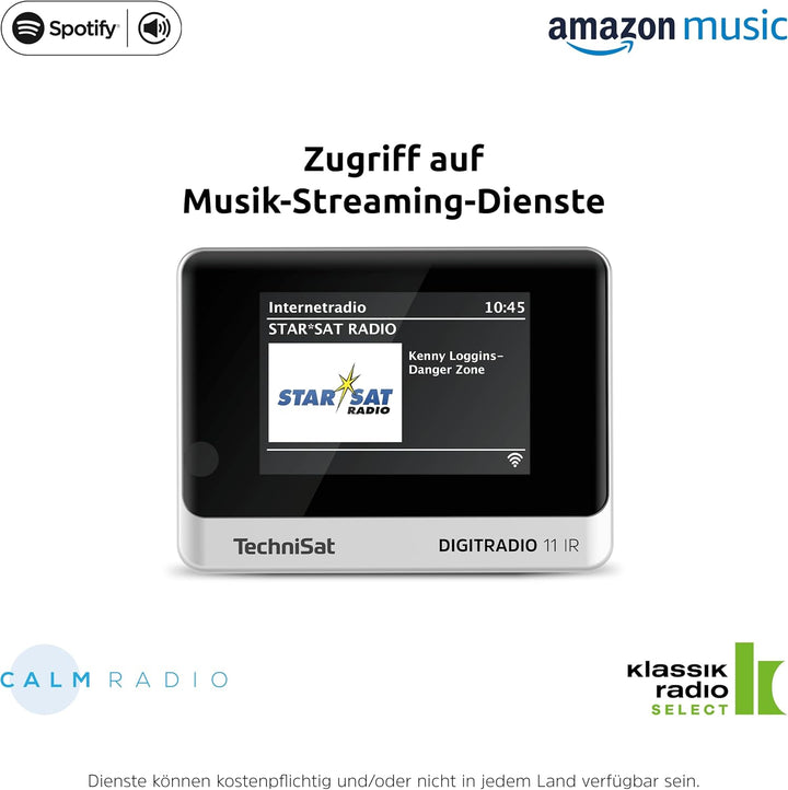 TechniSat DIGITRADIO 11 IR - DAB+ und Internetradio Adapter (WLAN, Farb-Display, Bluetooth, Fernbedi