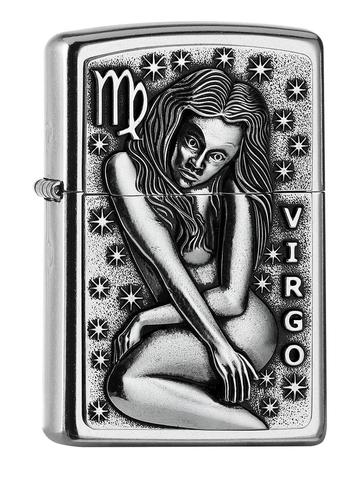 Zippo 2006499 PL 207 Virgo Tierkre. V19 Feuerzeug, Messing, Design, 5,83,81,2