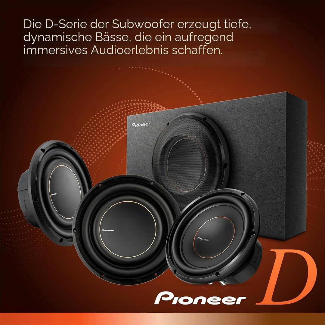 PIONEER TS-D10LB | Flacher 10“ (25 cm) Gehäusesubwoofer der D-Serie