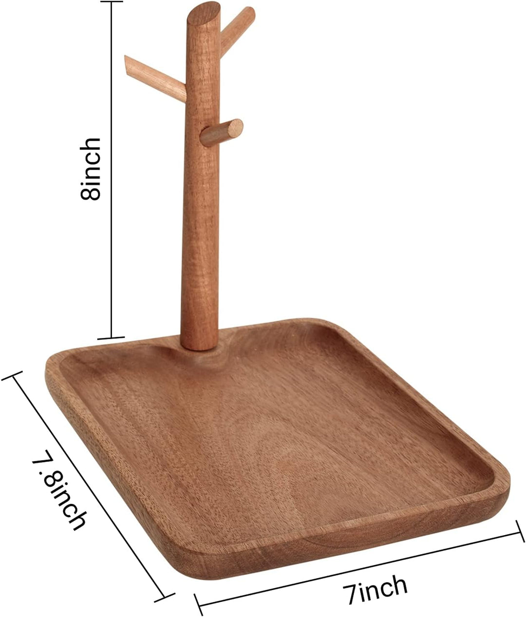 CYQGDKF Schlüsselschale für Eingangstisch, Holz-Tablett Organizer, Parfüm-Tablett für Kommode, 3 Ebe