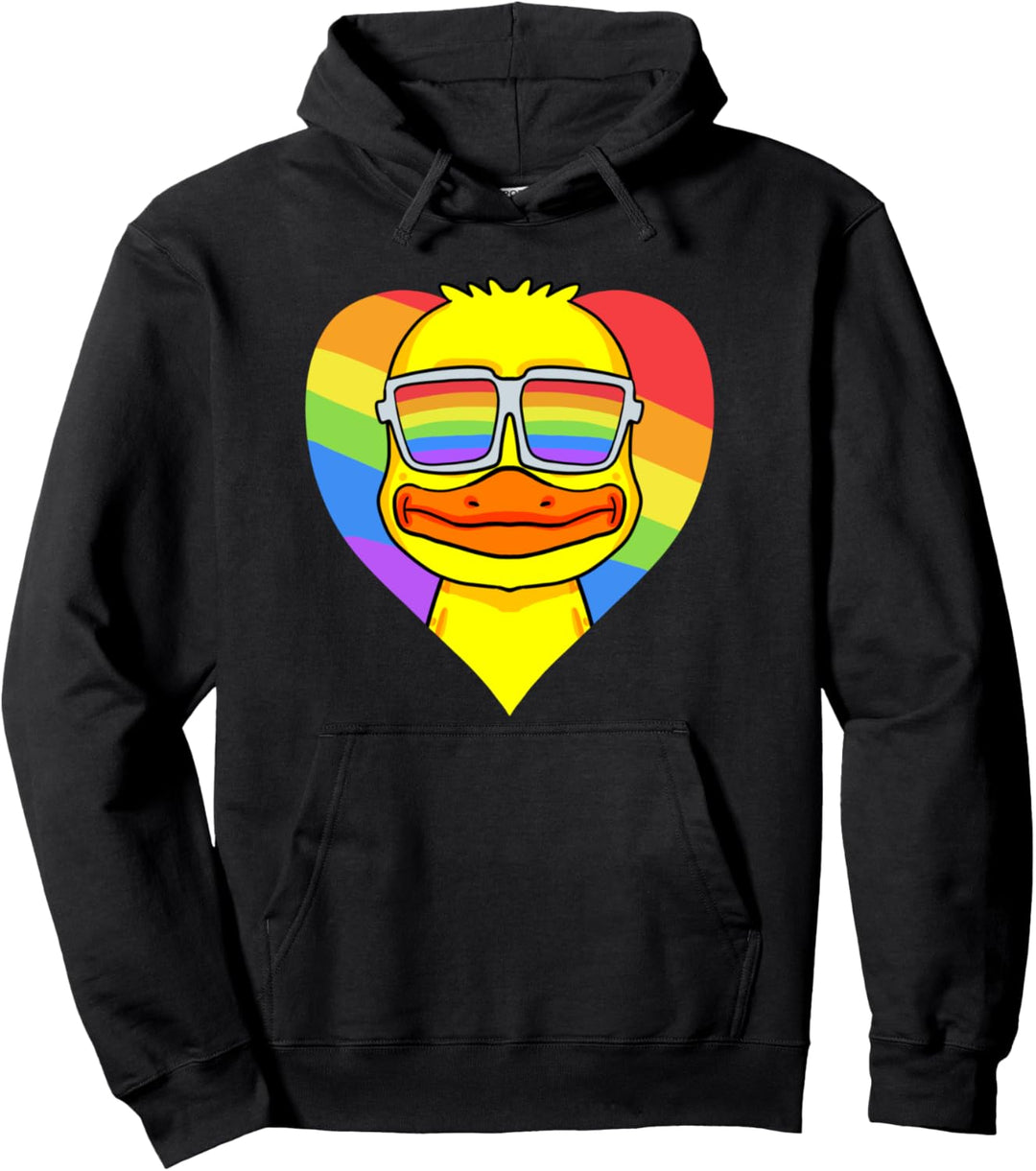 LGBT Regenbogen - Ente - Gay Pride - LGBT Herz Tier Pullover Hoodie