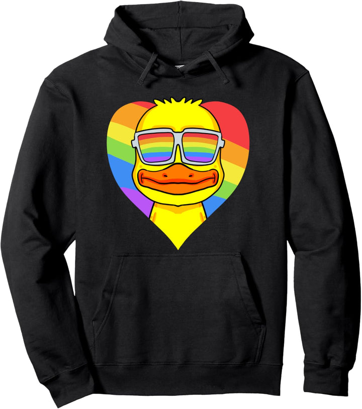 LGBT Regenbogen - Ente - Gay Pride - LGBT Herz Tier Pullover Hoodie
