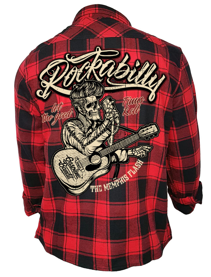 Gasoline Bandit Rockabilly Worker Hemd - Let The Good Times roll S Memphis, S Memphis