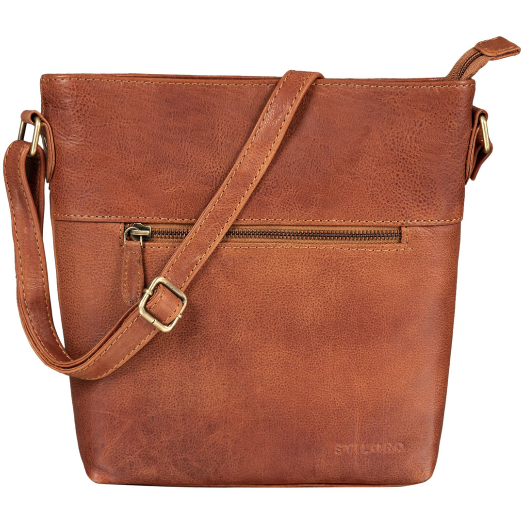 STILORD 'Jasmine' Ledertasche Damen Umhängetasche Handtasche Elegante Damentasche zum Umhängen Klein