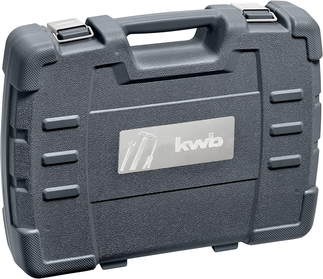kwb Werkzeugkoffer aus robustem Hartkunststoff inkl. 65-tlg. hochwertigem Werkzeug-Set als perfekte