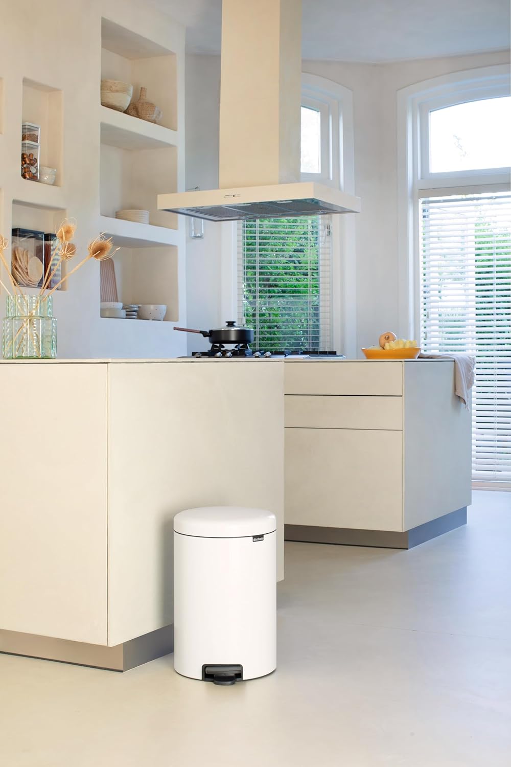 Brabantia Treteimer mit Inneneimer aus Metall, plastik metall, weiss, 20 Liter 20 Liter White, 20 Li