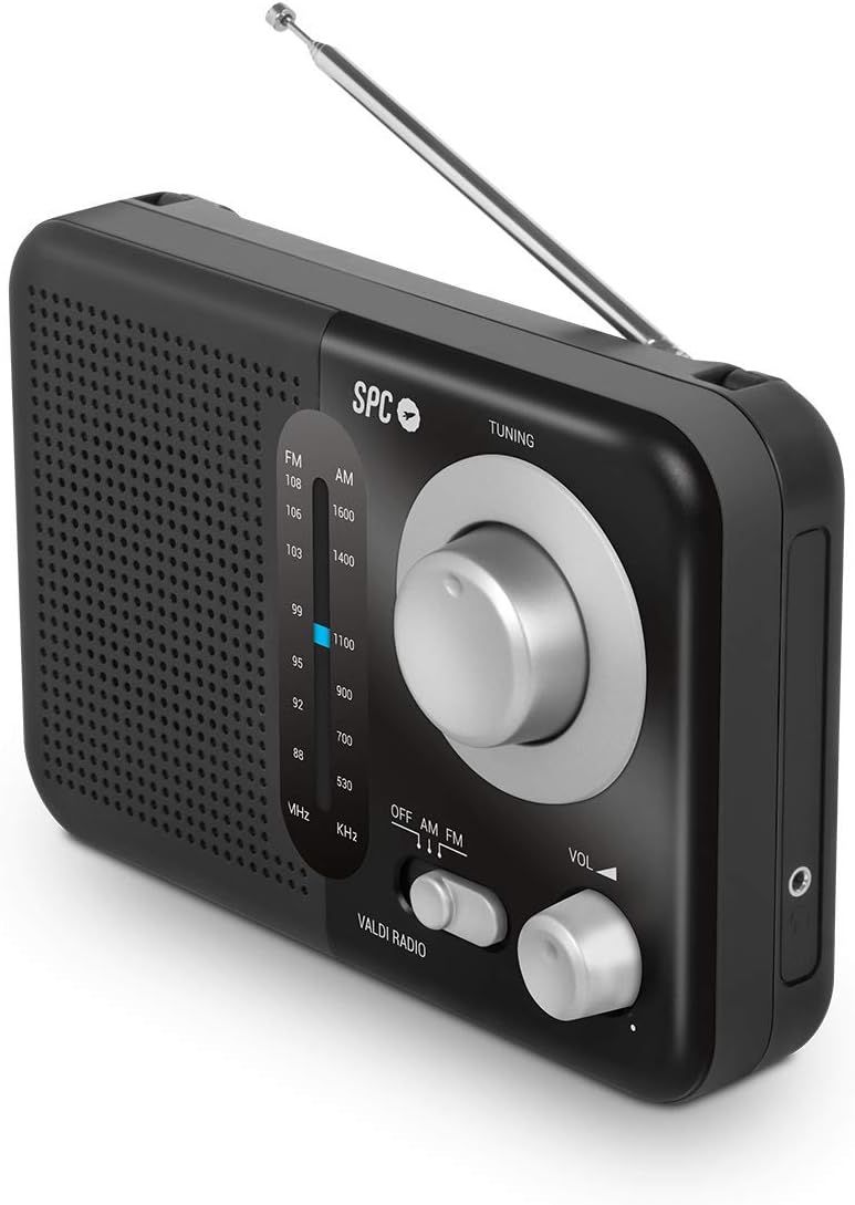SPC VALDI – Tragbares Radio, mit Tragegriff, grosses Format, AM/FM-Zifferblatt, Gute Sichtbarkeit, g