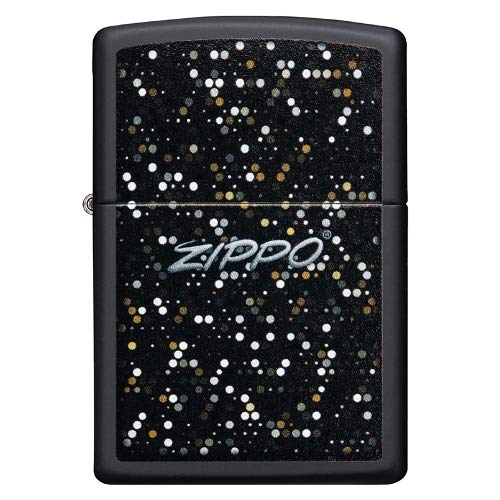 Zippo – Sturmfeuerzeug, Geometric Mosaic, Color Image, Black Matte, nachfüllbar, in hochwertiger Ges