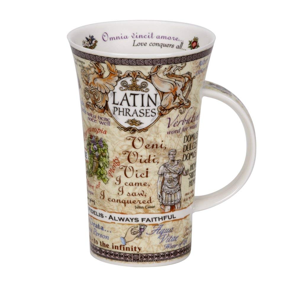 Dunoon Becher mit lateinischen Phrasen