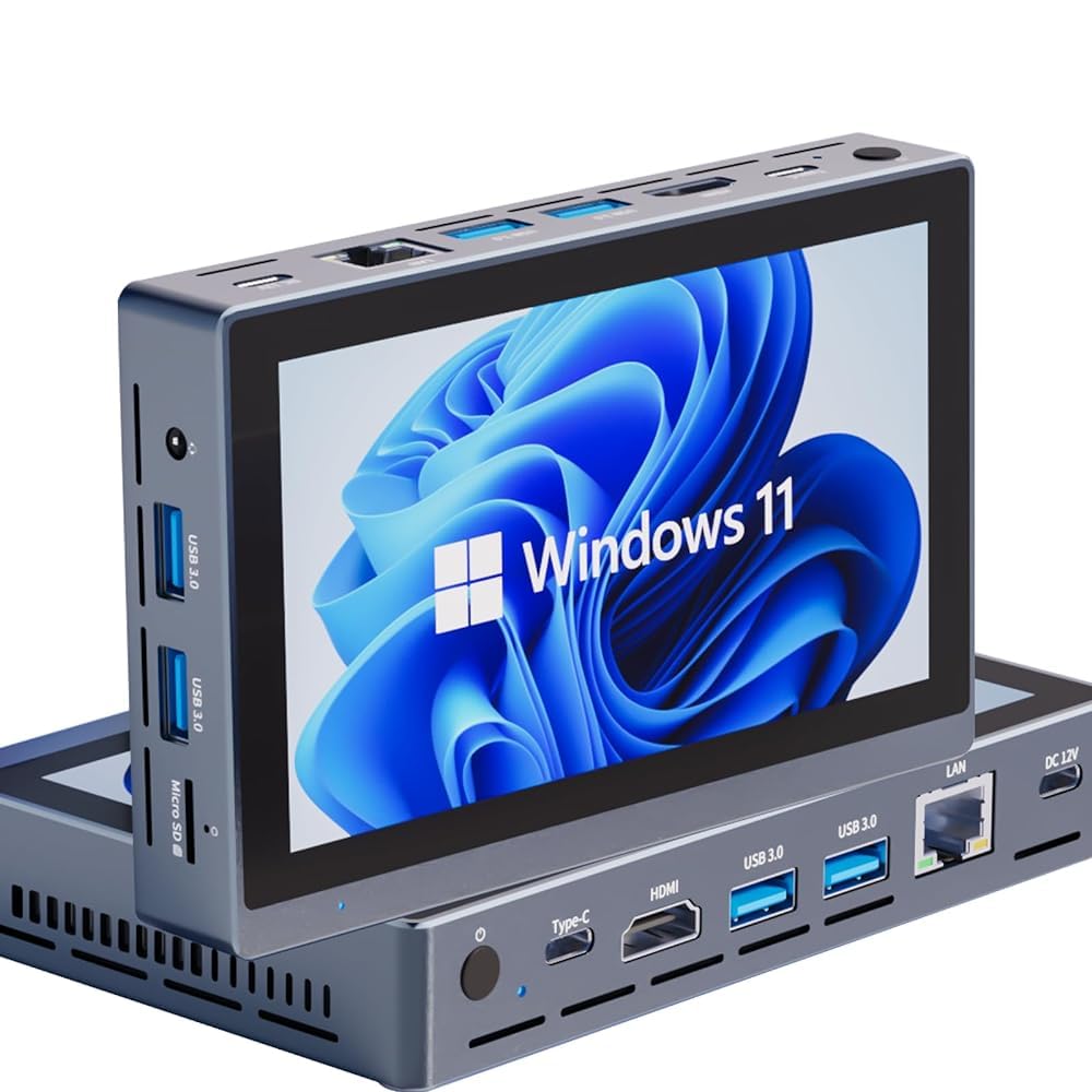 HEIGAOLAPC Mini PC Win 11 Pro, N5095 (2.9 GHz) 16GB DDR4 256GB eMMC Micro Desktop Computer, Mini Com