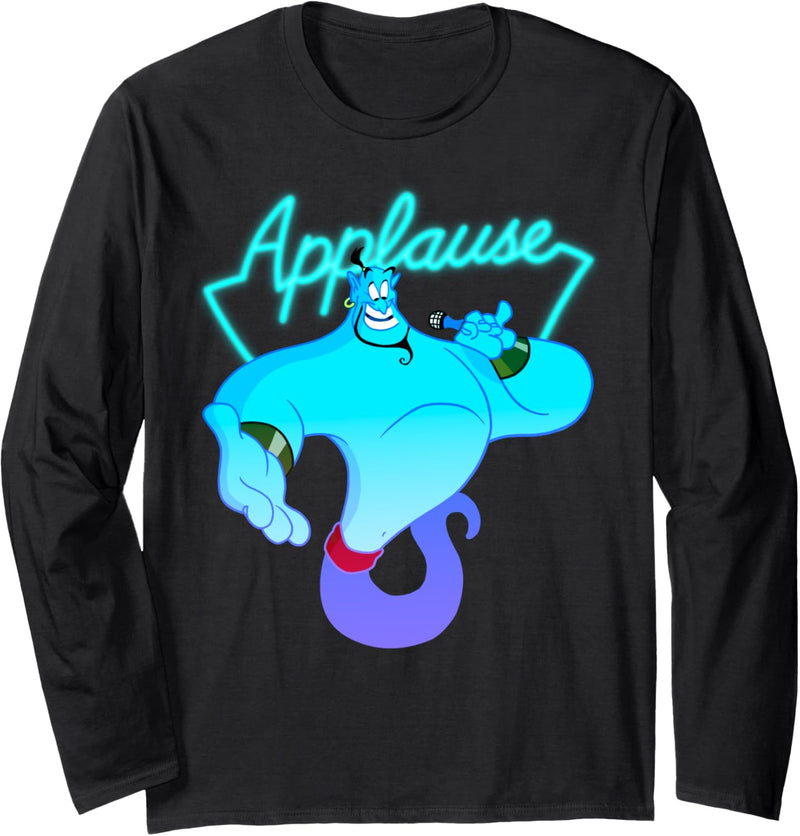 Disney Aladdin Genie Applause Neon Lights Portrait Langarmshirt