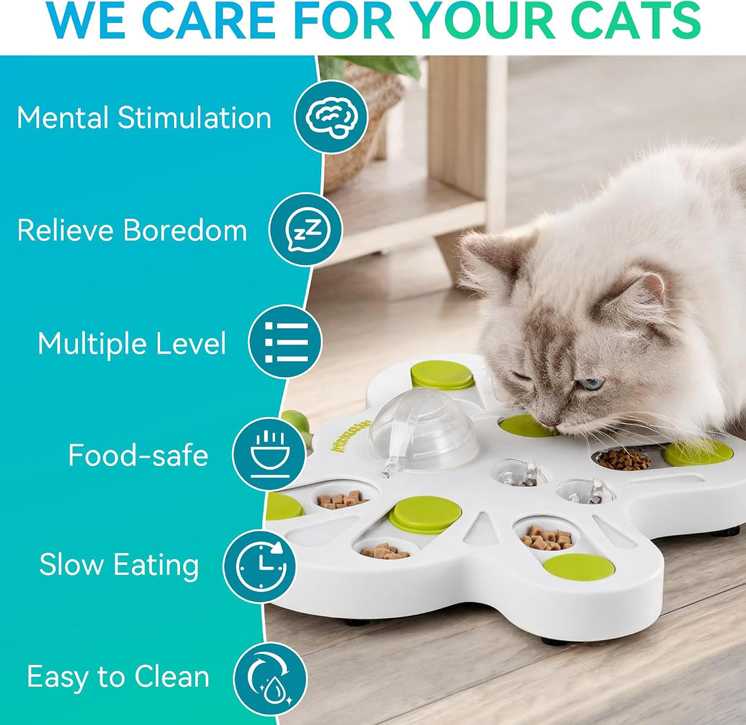 ALL FOR PAWS Interactives Katzen-Futterstation Puzzle (Schmetterling Katzen-Futterstation Puzzle), S
