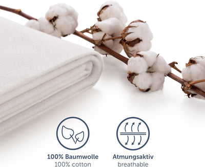 Blumtal® Premium Molton Matratzenschoner 100x220cm aus 100% Baumwolle - Oeko-Tex zertifizierte Molto