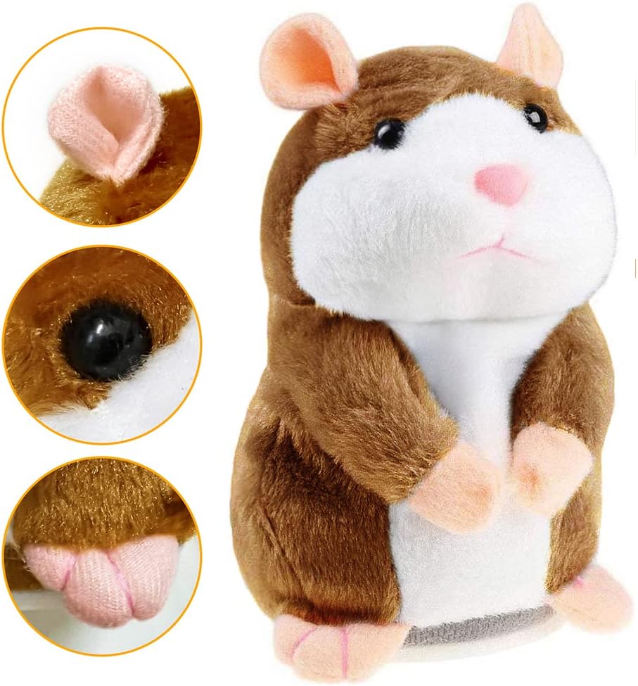 Eocolz Sprechender Hamster wiederholt das, was Sie Sagen Mimicry Haustier Plüsch Buddy Maus interakt