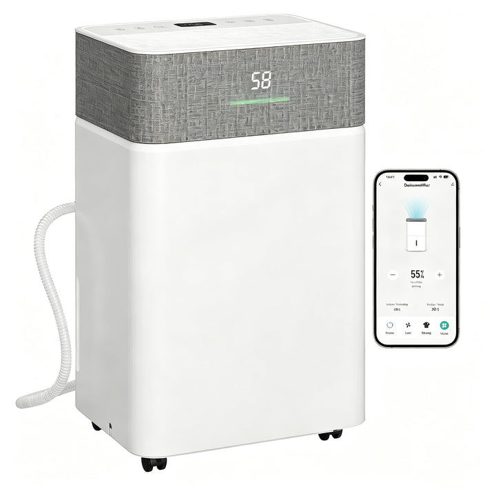 JUMMICO Luftentfeuchter 20L/Tag Smart WLAN Timer | 4,3L Tank, Auto-Abtauung, 2 Lüftungsstufen, Feuch