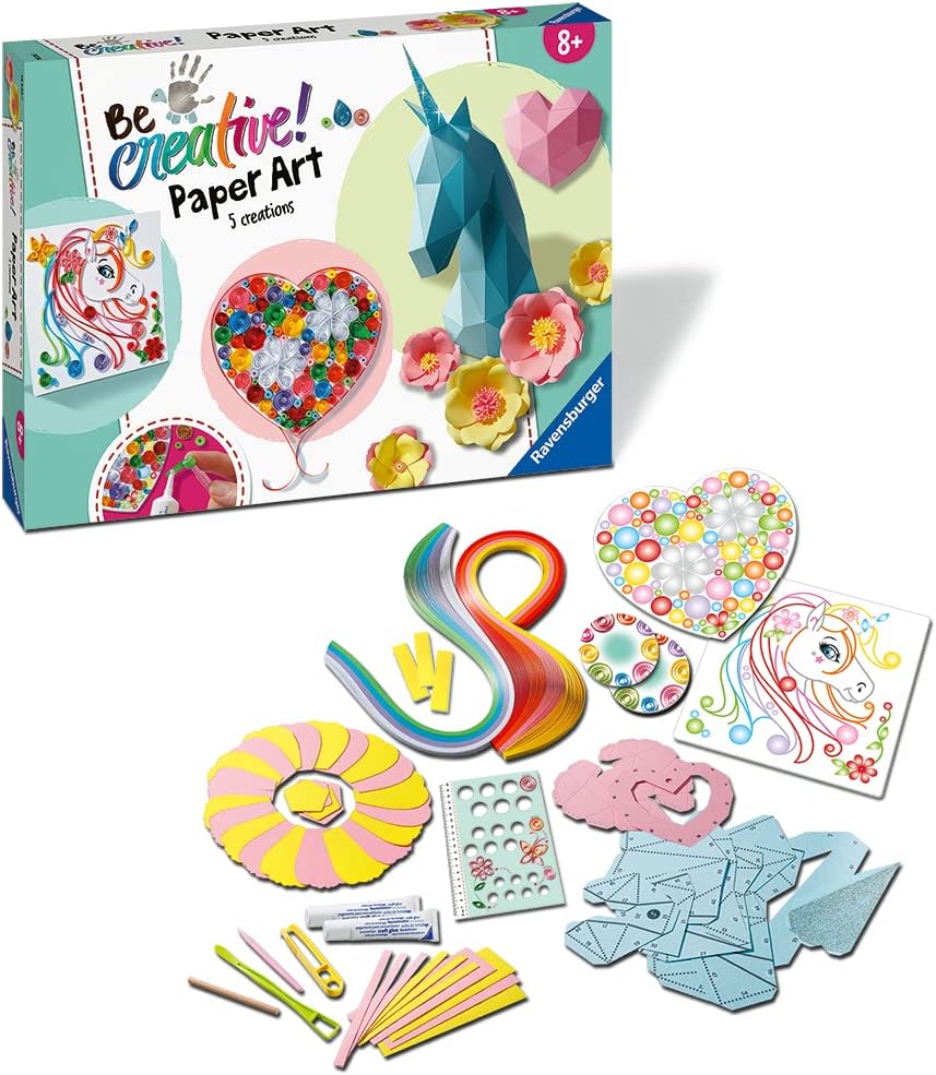Ravensburger 182368 BeCreative Paper Art, DIY für Kinder ab 8 Jahren