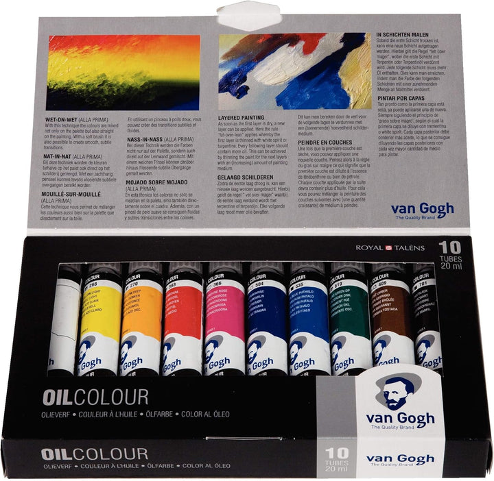 Van Gogh Oil Basic 10PK, General Selection, Standard-Set, 20 ml (10 Stück)