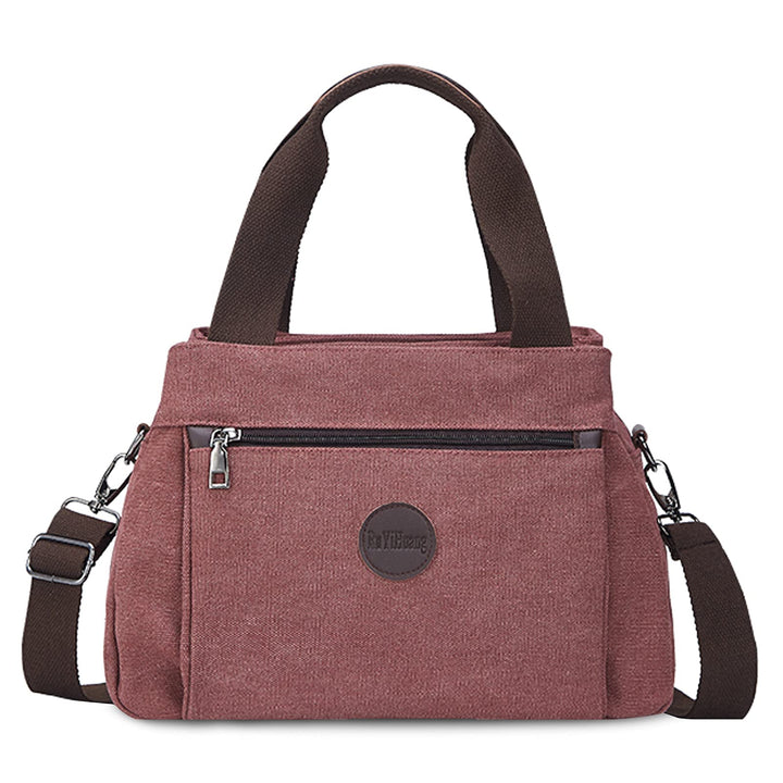 FANDARE Retro Handtaschen Leinwand Schultertasche Damen Umhängetasche Frauen Crossbody Messenger Bag