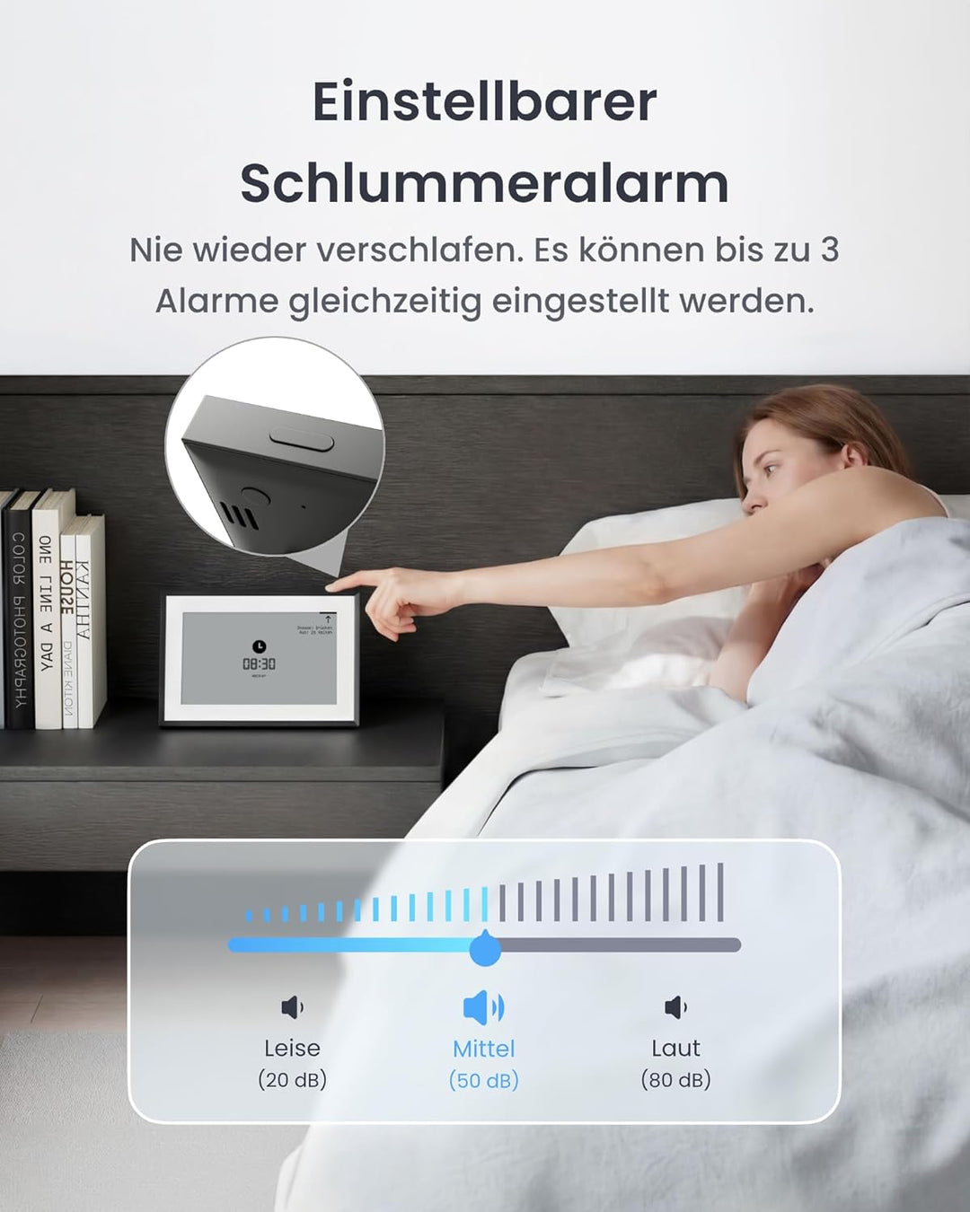 SwitchBot Smartes E-Ink-Home-Dashboard, 7,5" kabelloser Monitor für Innen-/Aussentemperatur und Luft