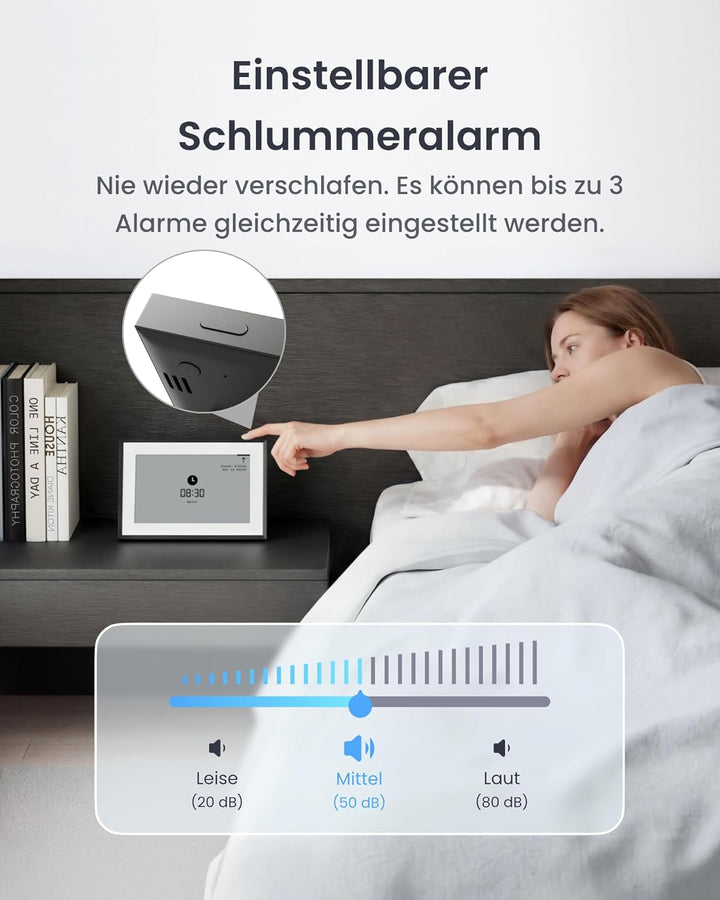 SwitchBot Smartes E-Ink-Home-Dashboard, 7,5" kabelloser Monitor für Innen-/Aussentemperatur und Luft