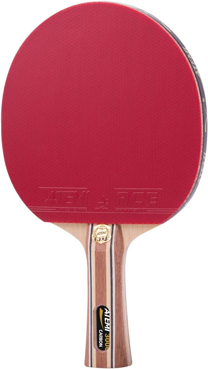 Atemi Pro Carbon 3000 Tischtennisschläger | Überlegene Kontrolle und Leistung | Neues 2020 ITTF zuge