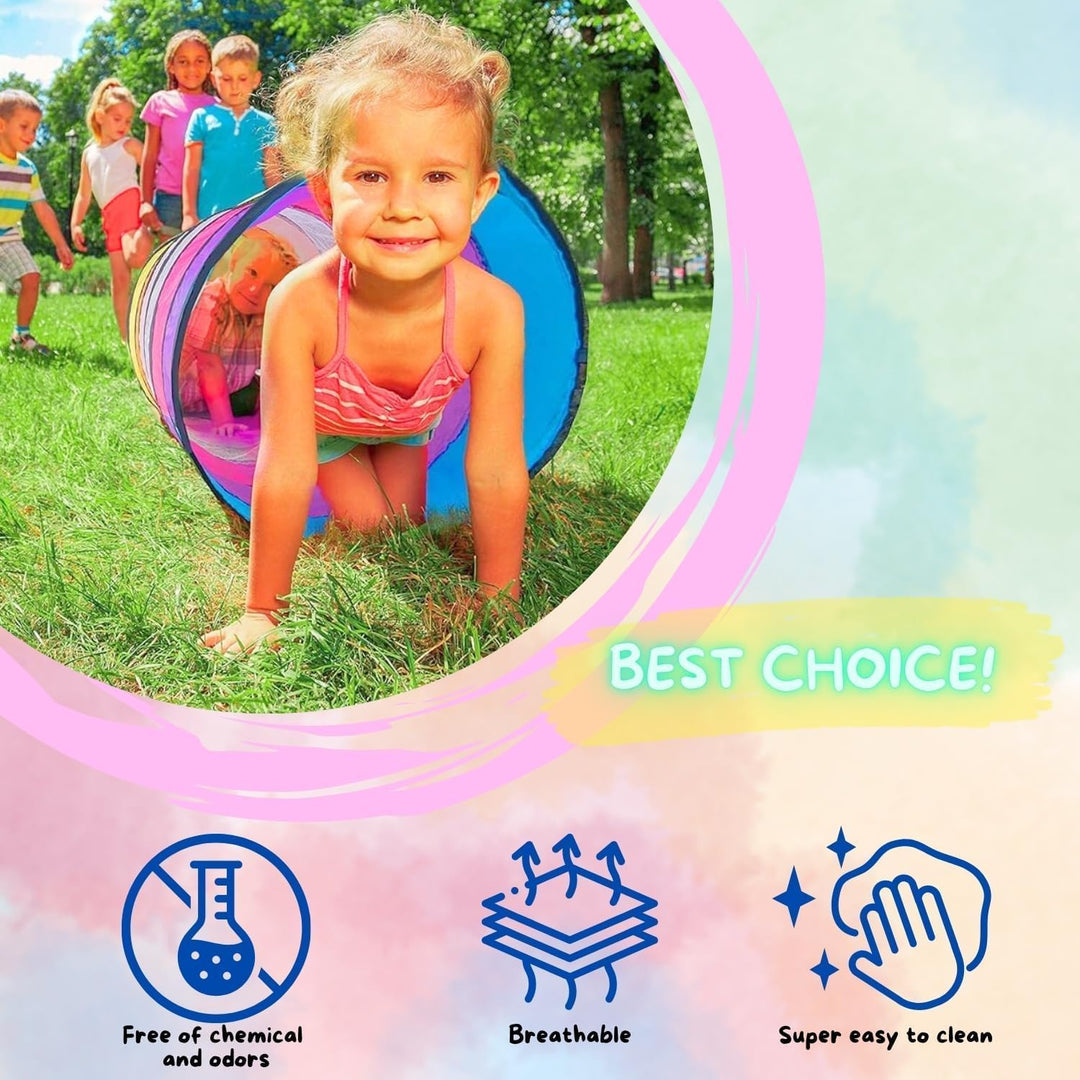 NUBUNI Tunnel XL 180 cm. : Tunnel Kinder : Kriechtunnel : Krabbeltunnel für Kinder : Spieltunnel Kin