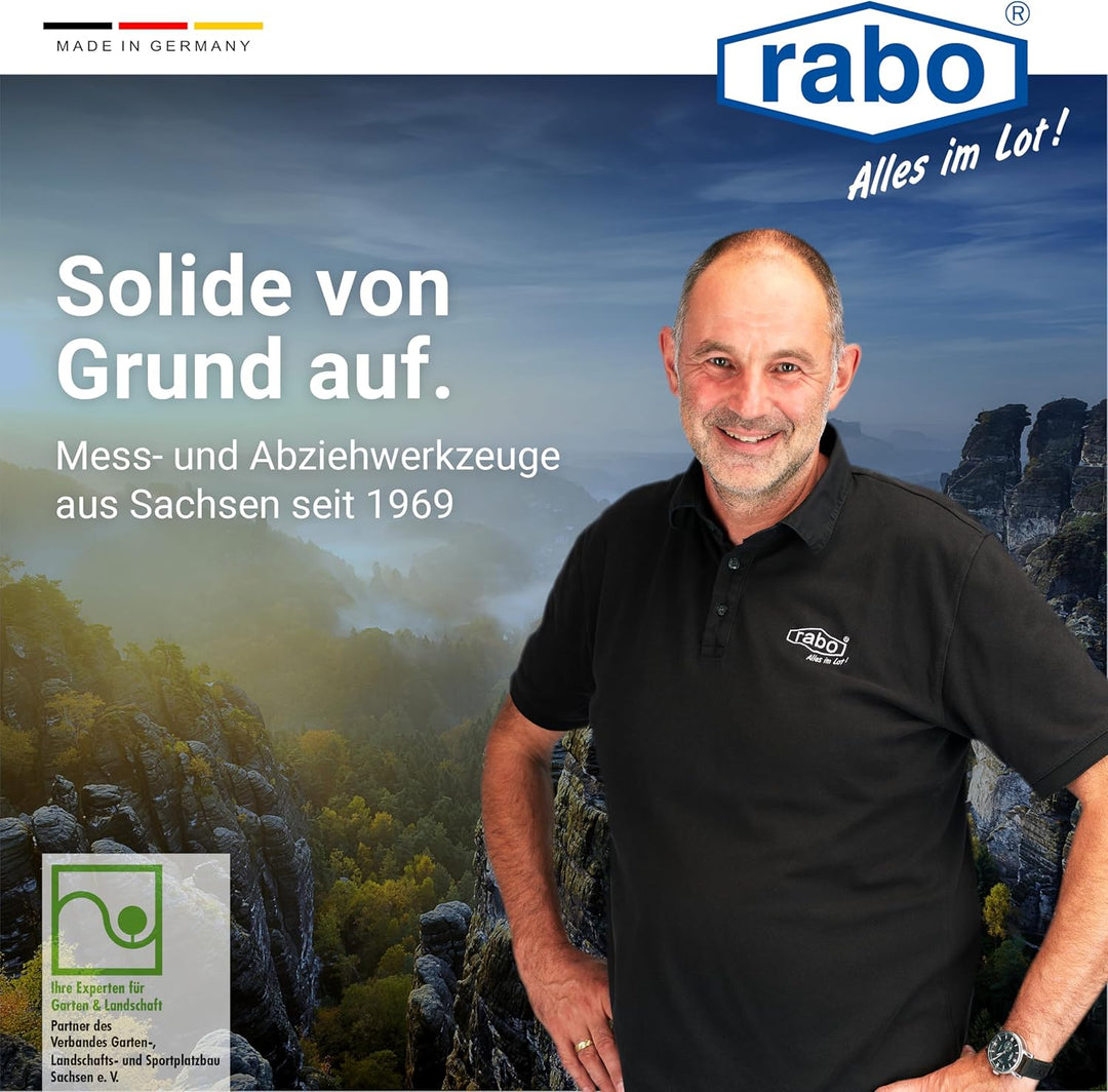 rabo Grundschienensatz (2 Stück), Griffmulde zum optimalen Verlegen, Länge 100cm Grundschienen 100cm
