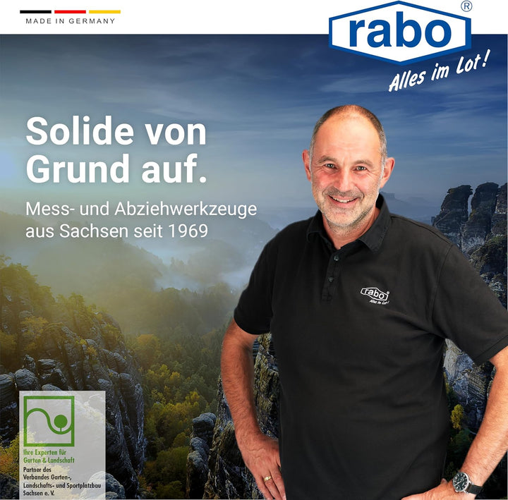rabo Grundschienensatz (2 Stück), Griffmulde zum optimalen Verlegen, Länge 100cm Grundschienen 100cm