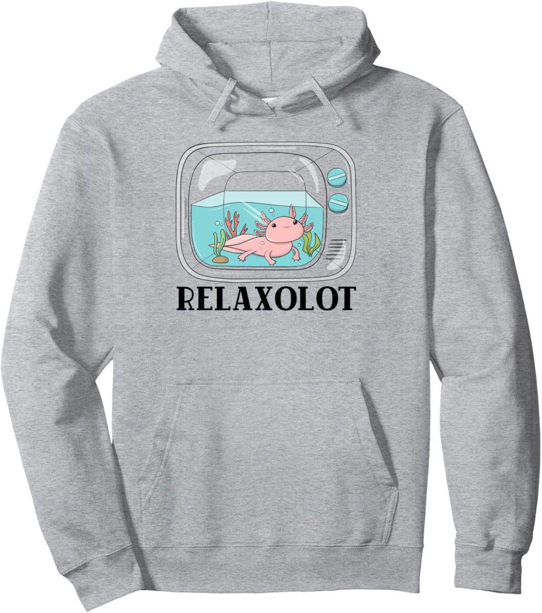 Relaxolot Lustiges Axolotl Tee Cute Meme Lazy Relaxing Animal Pullover Hoodie