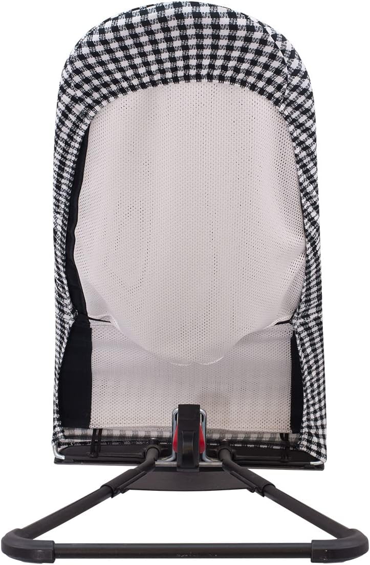 JYOKO KIDS Bezug kompatibel mit Babybjorn Bliss, Balance, Soft (Vichy, Baumwolle) Schwarz und Weiss,