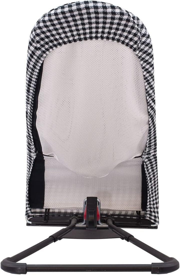 JYOKO KIDS Bezug kompatibel mit Babybjorn Bliss, Balance, Soft (Vichy, Baumwolle) Schwarz und Weiss,