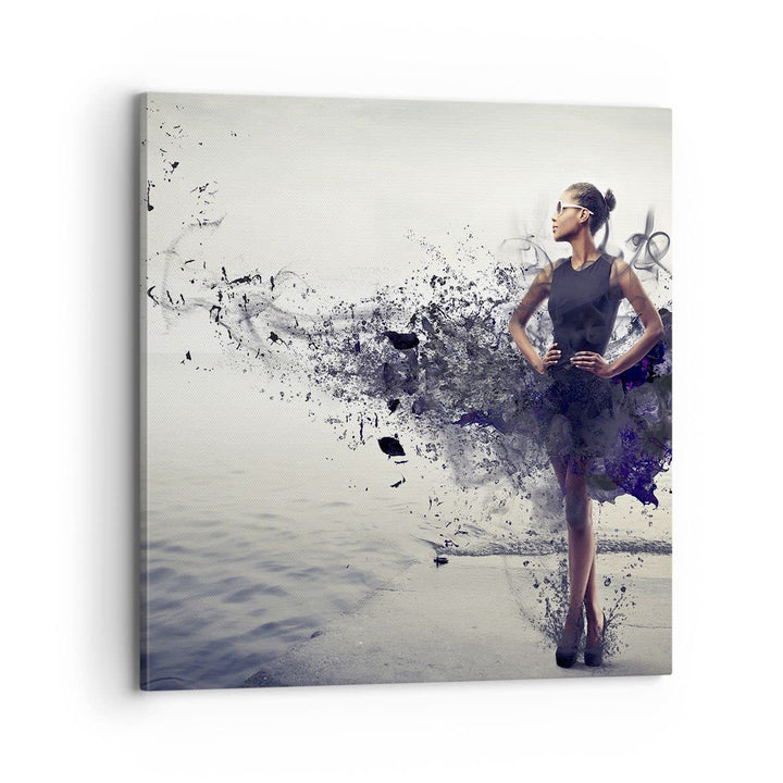 Bilder auf Leinwand 70x70cm Leinwandbild Afrika modell schönheit komposition Gross Wanddeko Bild Sch