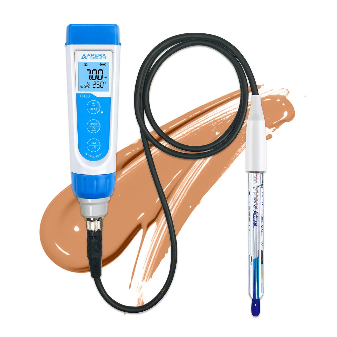 Apera Instruments PH60-VS pH-Messgerät-Set mit LabSen 855 pH-/Temp.-Elektrode für pH-Messungen in vi
