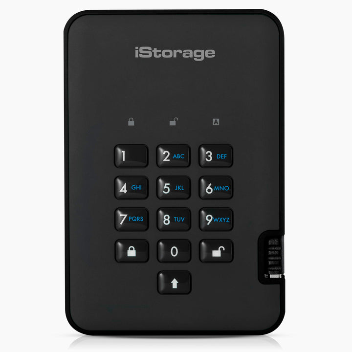 iStorage diskAshur2 256-bit 4TB Verschlüsseltes Externes Festplattengehäuse, HDD-Gehäuse, Schwarz, I