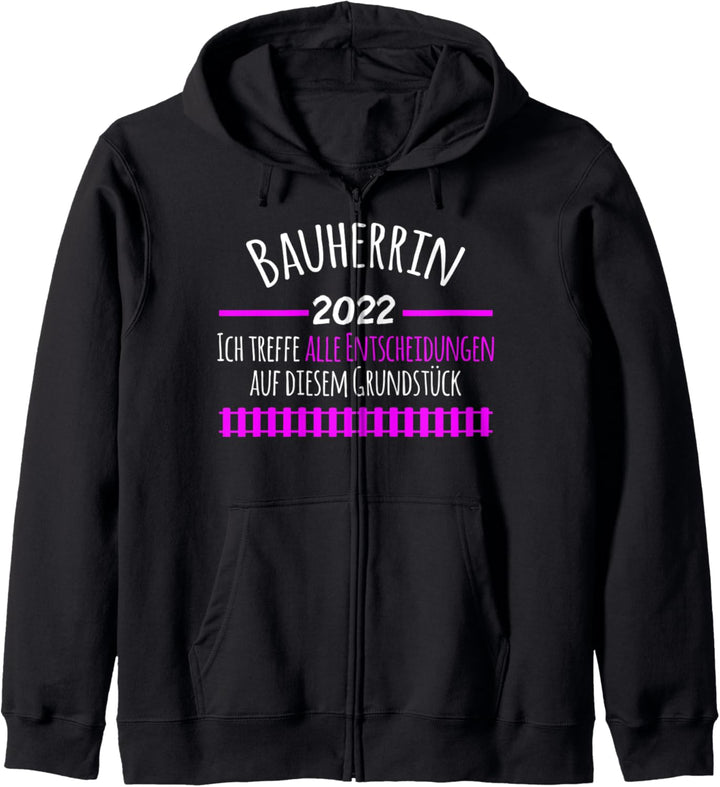Bauherrin 2022 lustiges Design zum Spatenstich Kapuzenjacke