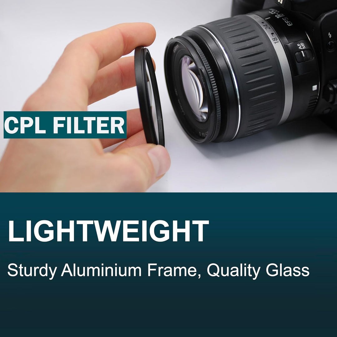 MaD Camera - 49mm CPL Zirkular-Polarisationsfilter - Farbsättigung & Kontrastverstärkung - Premium K