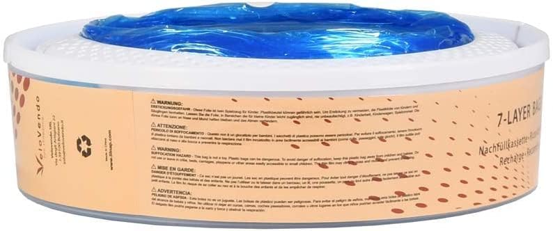 LILNAP - 6 Nachfüllkassetten kompatibel mit Angelcare Windeleimer & Litter Locker II (RUNDE KASSETTE
