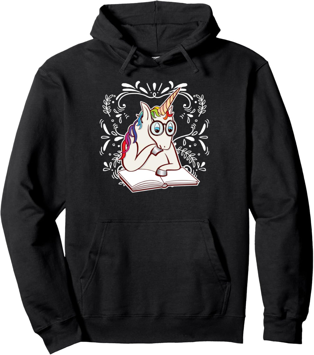 Einhorn liest Buch Lustiges Einhorn Geschenk Fun Pullover Hoodie