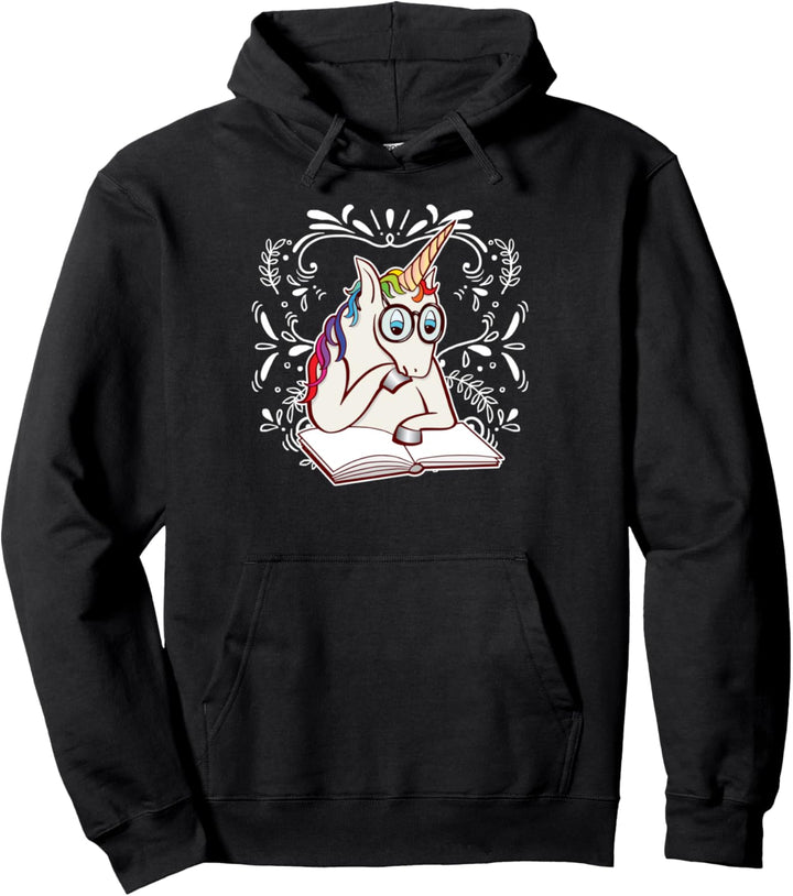 Einhorn liest Buch Lustiges Einhorn Geschenk Fun Pullover Hoodie