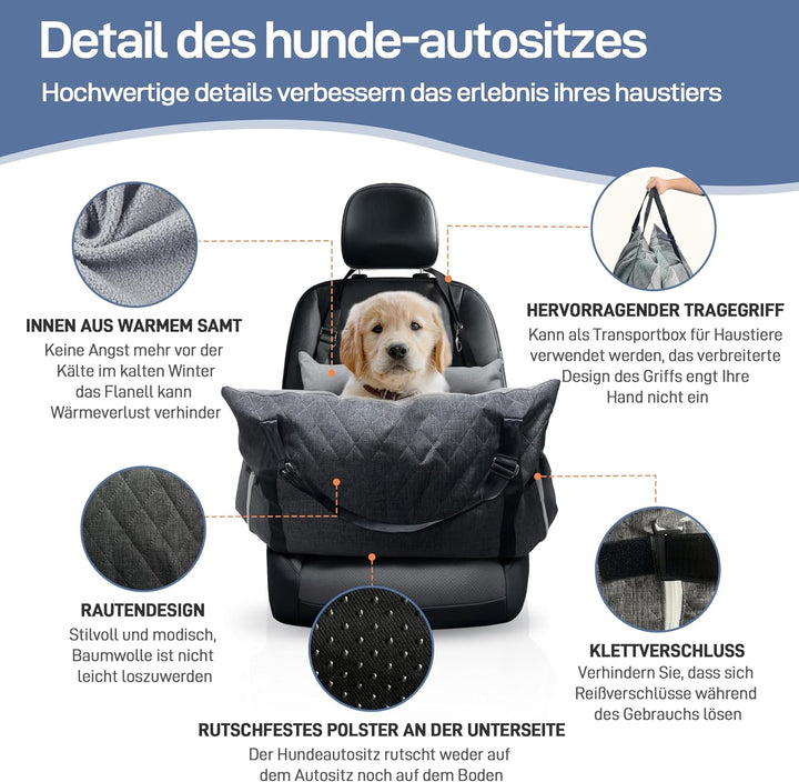 Hunde Autositz Hundebox Auto Hunde Autositz Für Hunde Praktischer Hundesitz Für Kleine Und Mittlere