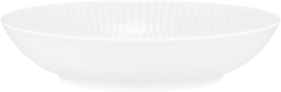 Seltmann Weiden Amina Weiss Suppenteller, 21 cm, Tiefe Suppenschale mit dezentem Relief-Muster, Spül