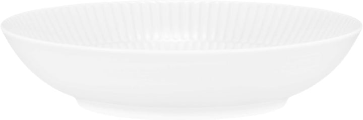 Seltmann Weiden Amina Weiss Suppenteller, 21 cm, Tiefe Suppenschale mit dezentem Relief-Muster, Spül
