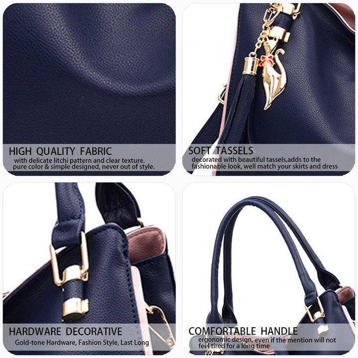 BUKESIYI Damen Tasche Umhängetasche Handtasche Frauen Klein Schultertasche Weekender Lack PU Leder C